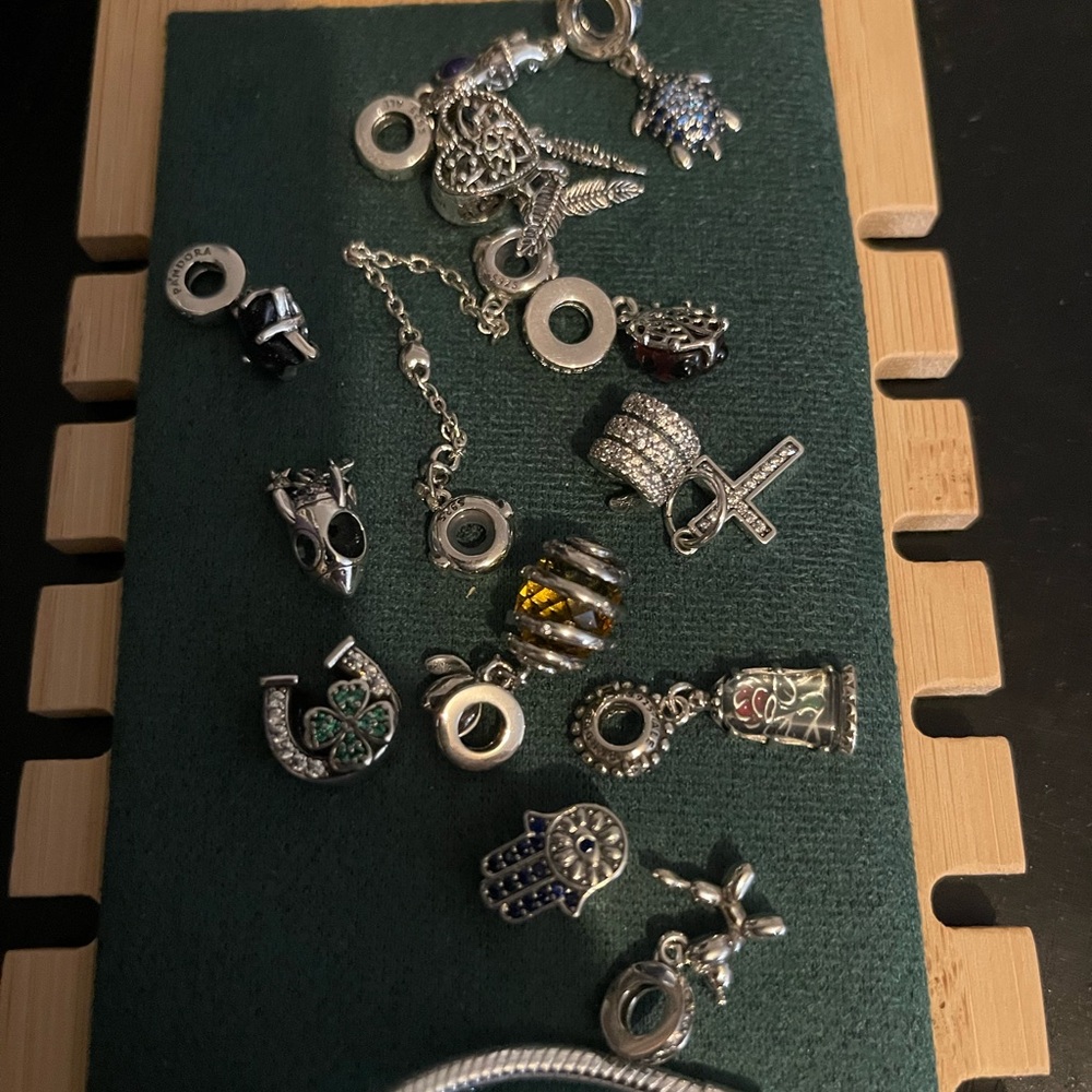 Silver Charm Bracelet with Assorted Charms